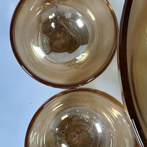 Jeanette Marigold | Orange Luster Egg Nog Punch Bowl & 8 Cups Set - Picture 7 of 8